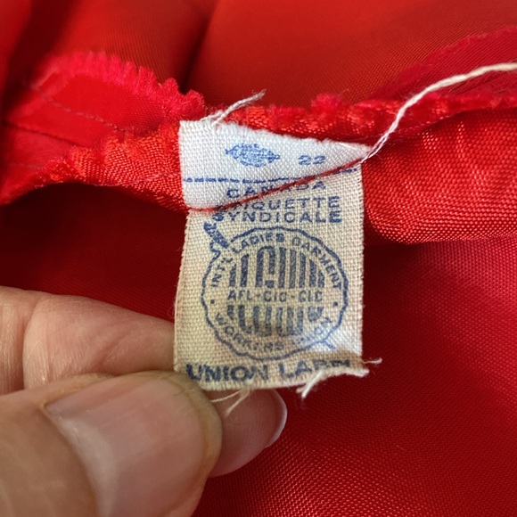 Vintage 50’s red brocade satin dress by Prestige Formal, holiday parties! Large - Picture 16 of 17